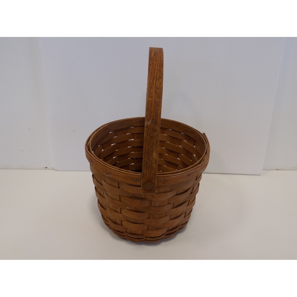 Vintage Medium Fruit Basket 1984 Longaberger -- DK Stain -- Original - Picture 3 of 16